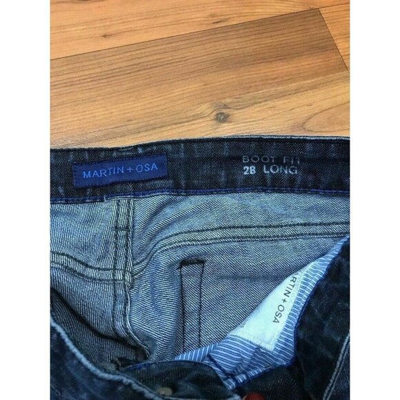 Martin + Osa Jeans Women's Size 28 Long Boot Leg Fit Dark Wash - Picture 5 of 6